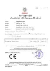 گواهی نشان CE برای لامپ‌های کم‌مصرف 15w,18w FSP