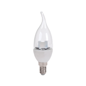 لامپ ال‌ای‌دی شمعی اشکی لنز استوانه‌ای شفاف 6 وات (A, B)