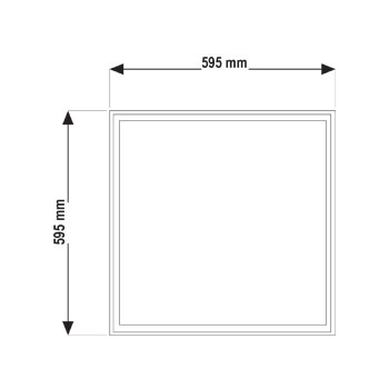 تصویر ابعادی پنل LED ال‌ای‌دی (60*60) 50 وات پارس شهاب